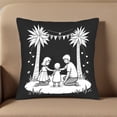 thumbnail image 5 of Set of 2 18x18in Throw Pillow Covers - Elegant Family Scene with Palm Trees & Heart Decorations for Couch Bed Car, 5 of 8