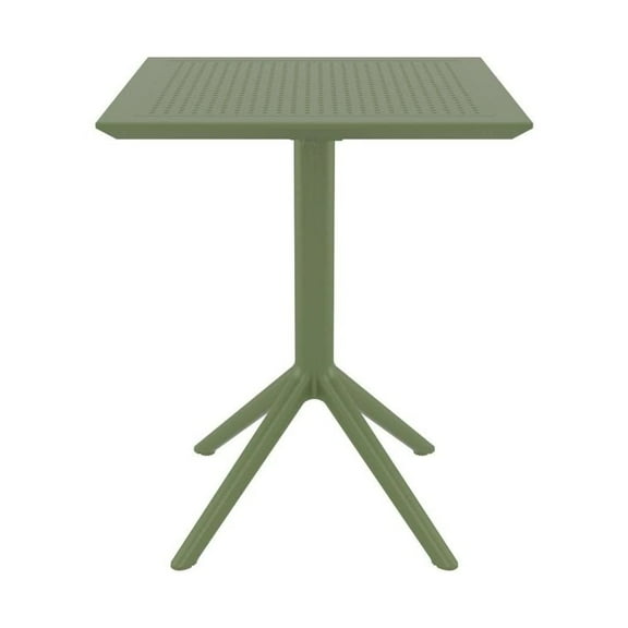 Compamia Sky Square Folding Table 24 inch Olive Green