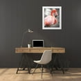 thumbnail image 3 of Van Swearingen, Debra 20x24 White Modern Wood Framed Museum Art Print Titled - Flamingo I on BW, 3 of 4