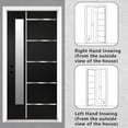 thumbnail image 6 of HUTWIFE 36"x 80" Fiberglass Entry Door with Brickmould, Black Single Front Door with Vinyl Frame, Double-Sided Frosted Glass, for Home House Front Entrance, Right Hand Inswing 4-9/16" Jamb, 6 of 10