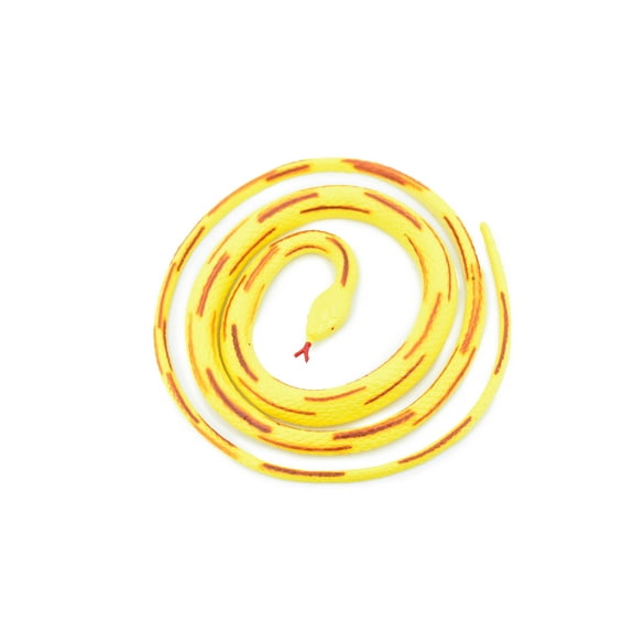 Snake, Corn Snake, Coiled, Yellow and Brown, Rubber Reptile, Educational, Realistic Hand Painted, Figure, Lifelike Model, Figurine, Replica, Gift, 40" F3579 B355