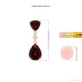 thumbnail image 4 of Angara Necklace - Natural Garnet Drop Pendant Necklace with Diamond in 14K Rose Gold for Women (Size-8x6mm) | January Birthstone Jewelry, Birthday, Anniversary, Christmas, Jewelry Gift for Women, 4 of 9