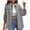 Gray, variant on Zefriona Womens Denim Jacket Long Sleeve Oversized Jean Coat with Removable Hood 100% Denim Green Size L