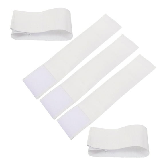 AURARMLET 5-Pack White Nylon Soccer Armbands for Youth and Adults, Adjustable Fan Gear Accessories for Sports and Team Events
