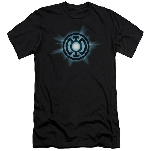 Green Lantern Blue Glow S/S Adult 30/1 T-Shirt Black