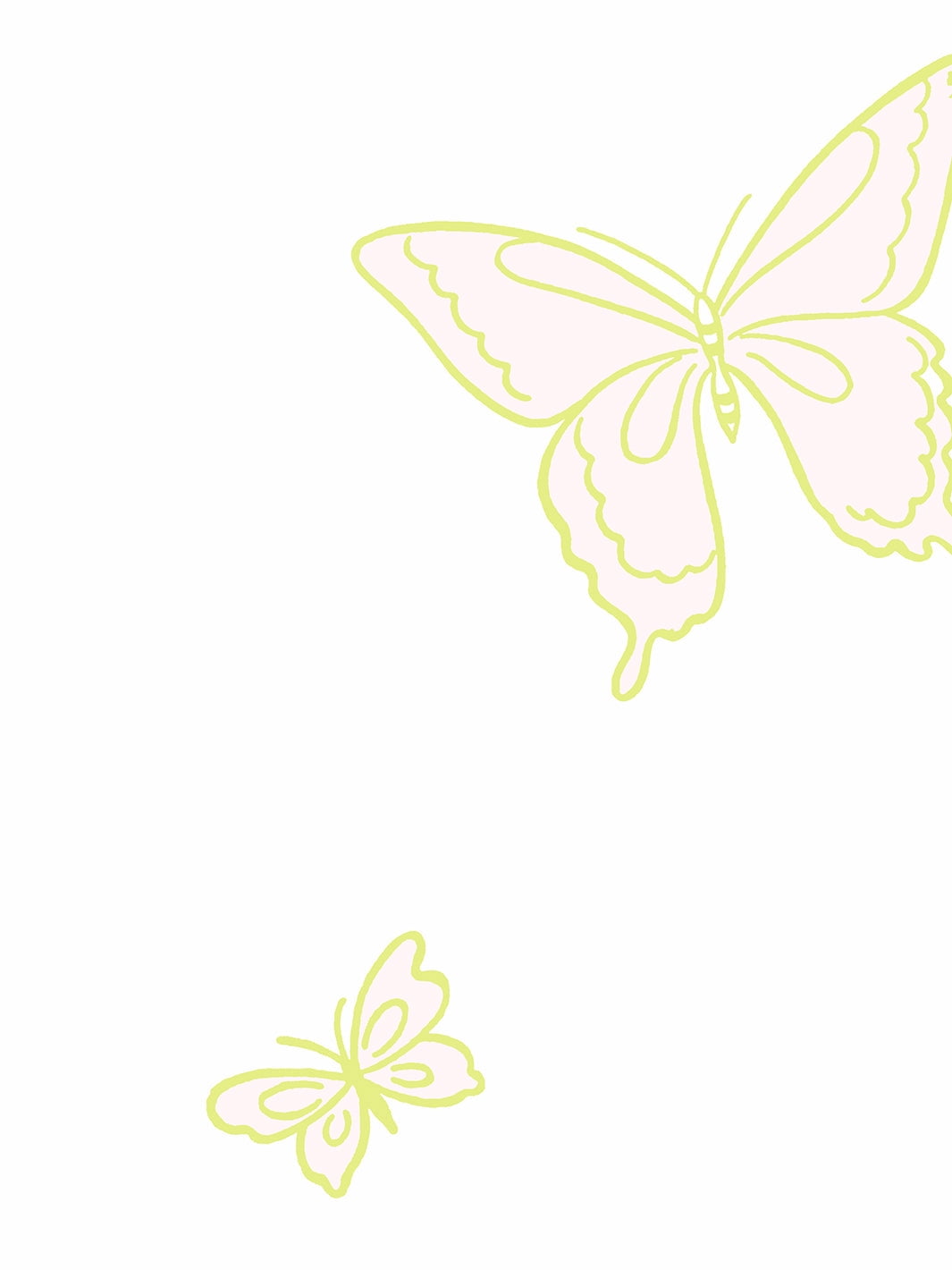 Butterfly Removable Vinyl Wallpaper by Barbie - Citrine Pink