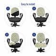 thumbnail image 4 of Leaf Office Chair Slipcover, Repeating Autumnal Foliage Abstract Lines Geometrical Interpretation Pattern, Protective Stretch Decorative Fabric Cover, Standard Size, Mustard Sage Green, by Ambesonne, 4 of 5
