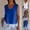 Blue, variant on CYRBOKO Women's Tank Tops, Casual Sleeveless Crew Neck Breathable Summer Shirts Blue Size S-5XL