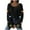 Black, variant on Riecok Plus Size Sweater for Women Long Sleeves Crewneck Off-shoulder Oversized Fall and Winter All-match Casual Fashion Sweaters White S