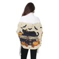 thumbnail image 4 of FORMRS Womens Scarf Winter Soft Long Big Warm Shawls Wrap Tassel Scarves, Halloween Cat, 4 of 9