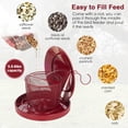 thumbnail image 6 of Metal Bird Feeder for Outside Hanging, Retractable Squirrel Proof 5.5-6lb Capacity Bird Feeders, for Outdoors Hanging Garden Yard, Red, 6 of 9