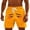 Orange-Sad face, variant on Men's Graphic Shorts Funny Face Print Beach Shorts Elastic Waisted Drawstring Summer Vacation Casual Pants Orange L