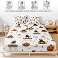 thumbnail image 5 of King Size Fitted Sheet Set - Halloween 3 Piece Bedding Sets 16" Deep Pocket Fitted Sheet with 2 Pillowcases, Cats Ghosts Star Moon Pumpkins Brushed Microfiber Hotel Luxury Bed Sheets, 5 of 9