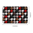 thumbnail image 3 of Daiia Houndstooth Green Red Front Door Mat, Heavy Duty Durable Welcome Mat for Outdoor Indoor, Dirt Trapper Waterproof Super Absorbent Door Mat, 16" x 24", 3 of 9