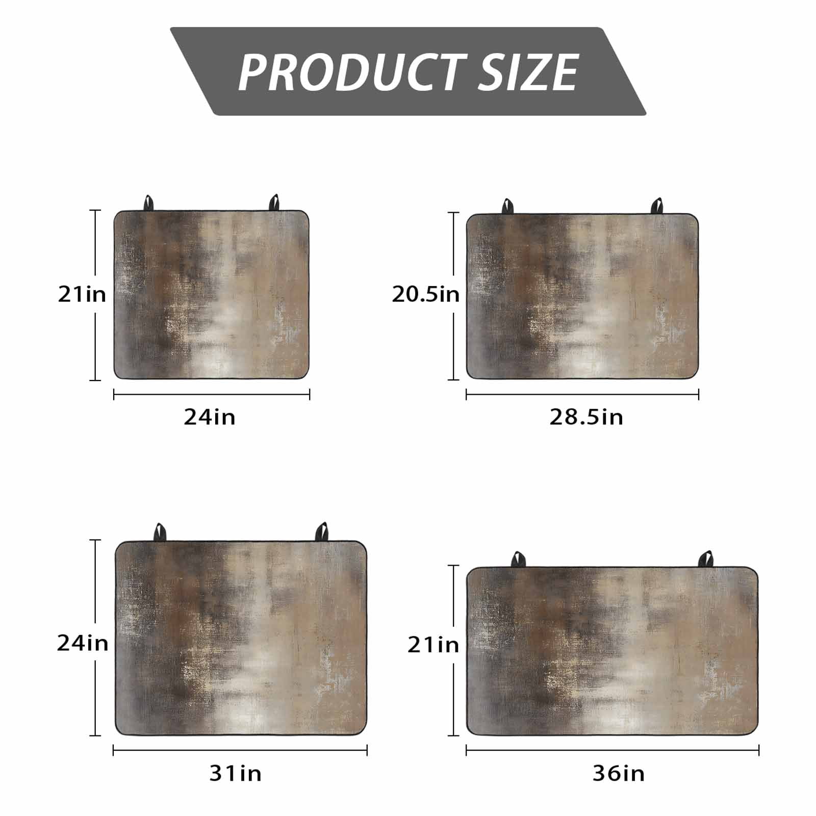 Brown Stove Top Cover for Electric Stove, Heat-proof & Non Slip Glass Top Stove Cover Protector, Modern Abstract Art Oil Painting Ombre Kitchen Flat Cooktop Rubber Mat 24x21 Inches