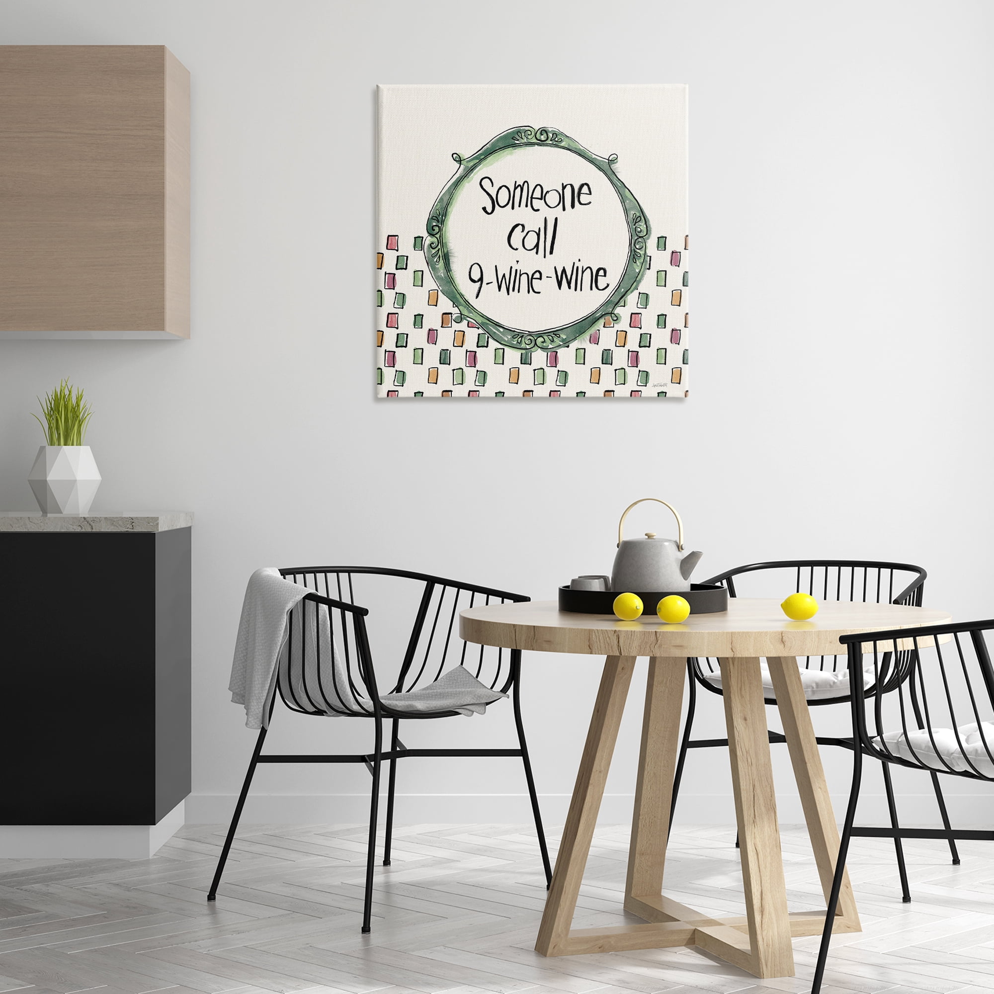 Stupell Industries Funny Wine Sentiment Food & Beverage Painting Wrapped Canvas Art Print Wall Art, 30 x 30
