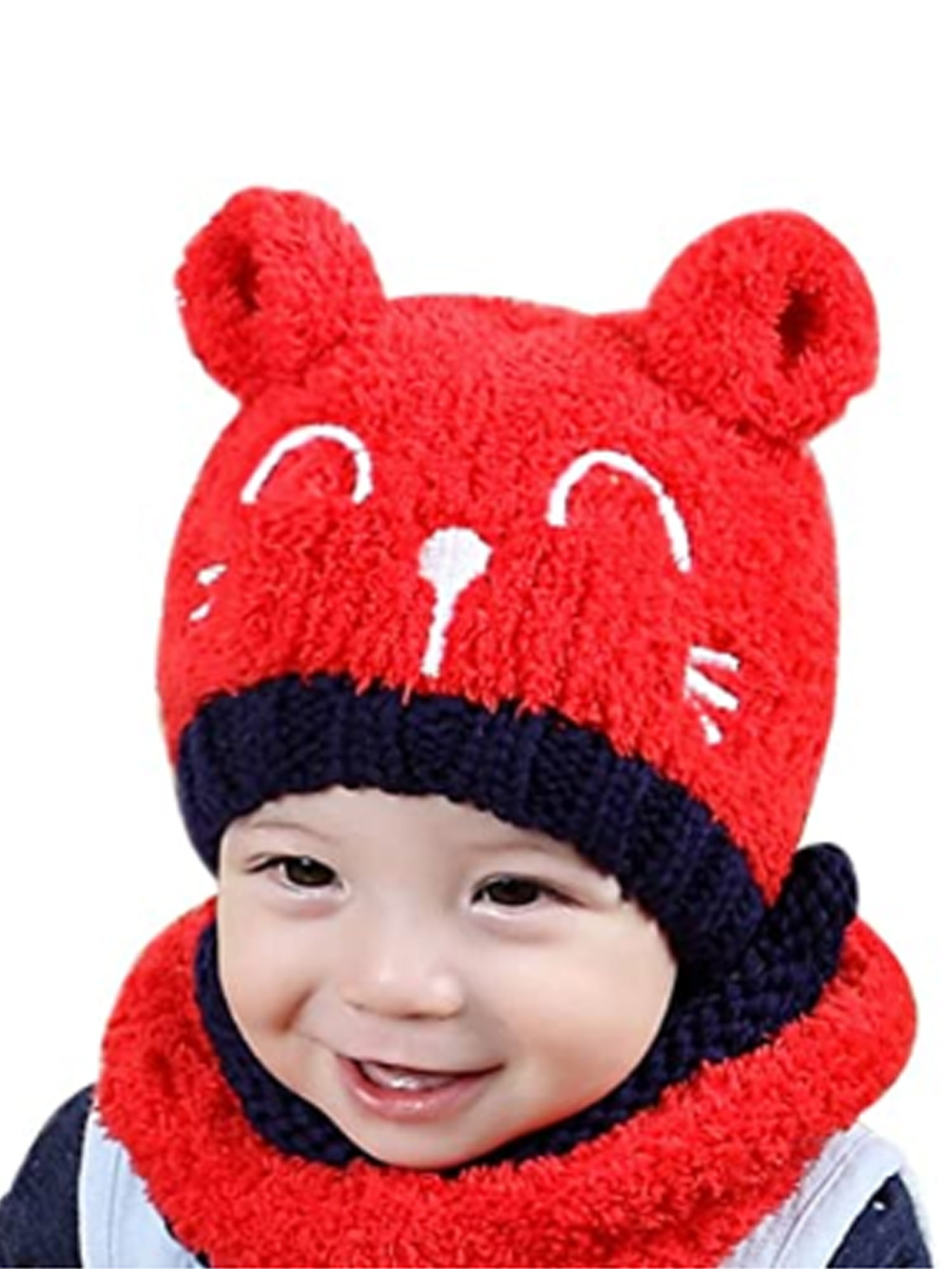 Baby Boy Girl Character Animal Fleece Winter Hat 3 Designs