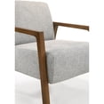 thumbnail image 2 of Omax Decor Fletcher Solid Wood & Fabric Upholstered Lounge Accent Chair in Gray, 2 of 7