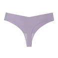 thumbnail image 2 of Tdoqot Thongs for Women- Slim Fit See-Through Seamlesss Breathable Mid-Waist Womens Underwear Purple Size M, 2 of 8