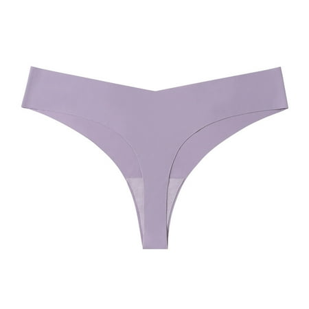 Bigersell Women Underwear Cotton Clearance No Show Underwear Women Seamless Panty Style P-1665 Polyester Bikini Panties Ladies Thong Briefs High Waist Women s Bikini Panties Purple S