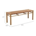 thumbnail image 5 of Iska Bench Natural Bench, Modern Style, Seats up to 2, Aluminum, Outdoor Dining, 5 of 10
