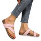 thumbnail image 5 of Sandalias Tanga para Chanclas Mujer Con Puntera Abierta Y Correa Hebilla Interiores Exteriores, 5 of 9
