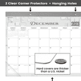 thumbnail image 2 of Ensight Desks Calendar 2024 - Thick Paper, Clear Protectors - Notes Section & Holidays-Gray 17"x12", 2 of 6