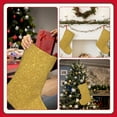 thumbnail image 7 of Salouo Gold Shiny Print Christmas Decorations Stockings 1 Pack 18'' Xmas Stockings Holiday Stocking Personalized Farmhouse Decor for Home Family Party Tree, 7 of 7