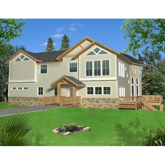 001-3267: Craftsman Cabin 4 Bed, 4 Bath Luxury Home Plan, 4661 Sq Ft: Full Blueprints with License to Build by Home Plan Marketplace - Lesuto