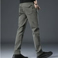 thumbnail image 2 of PEASKJP Men Jeans Straight Fit Men's Regular Fit Ripped Distressed Stretch Jeans Pants (Green,30), 2 of 5