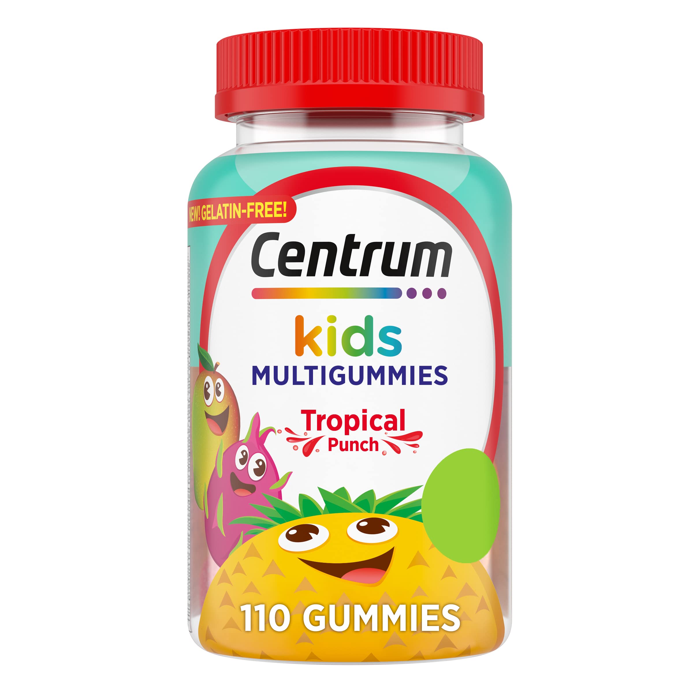 Centrum Kids Multivitamin Gummies Tropical Punch Made With Natural 
