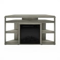 thumbnail image 4 of Furinno Jensen Corner TV Stand with Fireplace for TV up to 55 Inches, French Oak Grey, 4 of 6