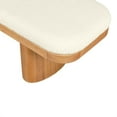 thumbnail image 4 of TOV Furniture Ollie White Boucle Wooden Bench, 4 of 6