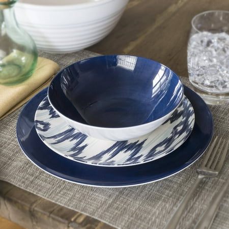 Garden Bowl - Better Homes and Gardens Navy Glaze Melamine Cereal Bowl, Set of 4