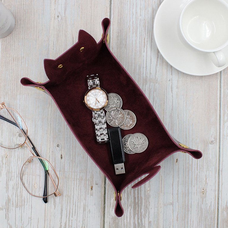 Leather sundries tray