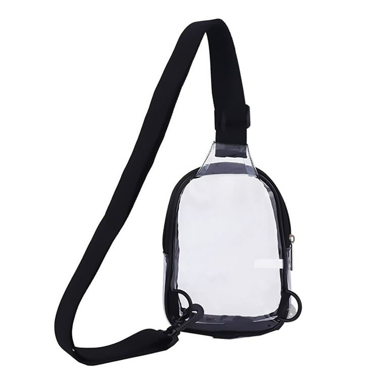  Vorspack Clear Bag Stadium Approved - Cute Clear Purse for  Women PVC Clear Crossbody Bag for Sports Concert Festival - Black : Sports  & Outdoors
