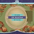 thumbnail image 6 of Buffalo Blizzard Round Pool Supreme Plus Tan/Silver Winter Cover with Leaf Net, 12', 6 of 7