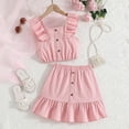 thumbnail image 3 of Hienoo Girls 2Pcs Outfits Summer Ruffle Camisole & Skirt Set, 3 of 3