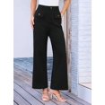 thumbnail image 6 of Women'S Cargo Business Work Casual Trousers with Pockets Black XXL, 6 of 9