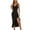 Black, variant on Women Dress Back Sleeveless Sexy Maxi Dress Ruffle Sleeve V Neck Side Split Party Dress Summer Slim Fit Bodycon Dress