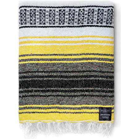 Authentic Mexican Blanket - Beach Blanket, Handwoven Serape Blanket, Perfect...