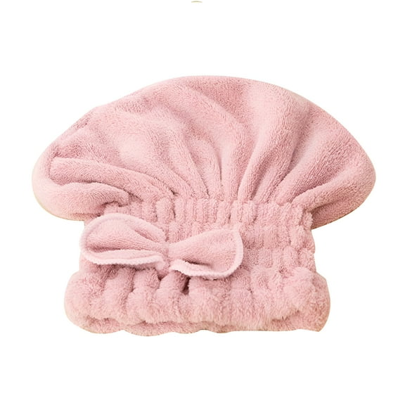TELOLY Microfiber Hair Drying Towel Head Wrap With Bow-Knot Shower Cap Hair Turban Hair Wrap Bath Cap Hair Wrap Towels