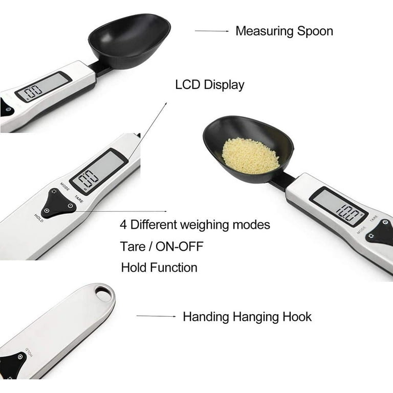 Kitchen Measuring Spoon Food Scale Digital Multi-function Digital Spoon  Scale, Weight From 0.1 Grams To 500 Grams Support Unit G/oz/gn/ct With 2  Aaa B