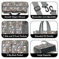 thumbnail image 3 of Teacher Tote Bag,Baseball Items Pattern Teacher Utility Tote Bag,Large Work Tote Bags for Women with Multiple Pockets,Top Zipper Closure,13.8x10.6x6.7 Inch, 3 of 5