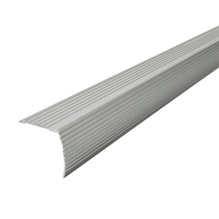 M-D Building Products 43309 36 In. Satin Silver Aluminum CINCH® Fluted Stair Edging