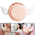thumbnail image 4 of Ventilador portátil para alrededor del cuello perfecl ventilador personal USB Enfriamiento 3 Velocidades Rosado, 4 of 8