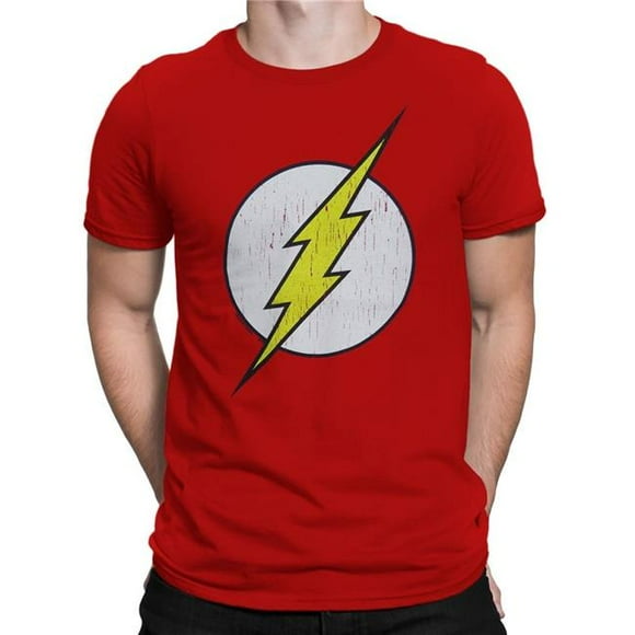 Flash tsflashdistsymXL Flash Distressed Symbol Mens T-Shirt - Extra Large