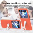 thumbnail image 5 of Compatible with Motorola Razr Plus 2023 Razr+ Case and Tempered Glass Screen Protector Back Bumper Metal Ring Holder Stand Kickstand Cell Phone Cover for Moto Razr 40 Ultra Women Men Orange, 5 of 9