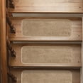 thumbnail image 5 of Ottomanson Cloud Washable Non-Slip Rubberback Solid 9" x 26" Indoor Stair Treads, 5 Pack, Camel, 5 of 11