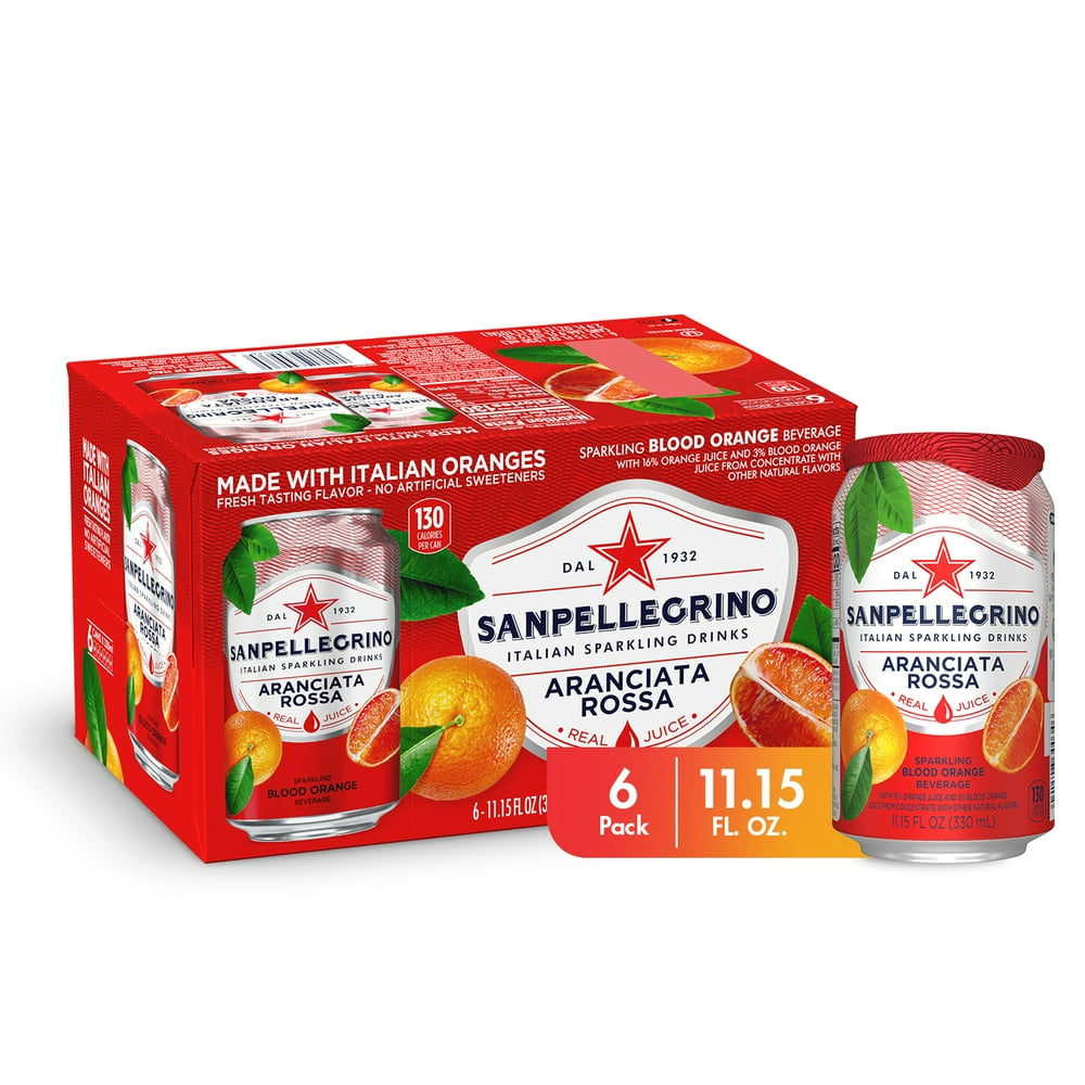 Sanpellegrino Blood Orange Italian Sparkling Drinks, 11.15 fl oz. Cans